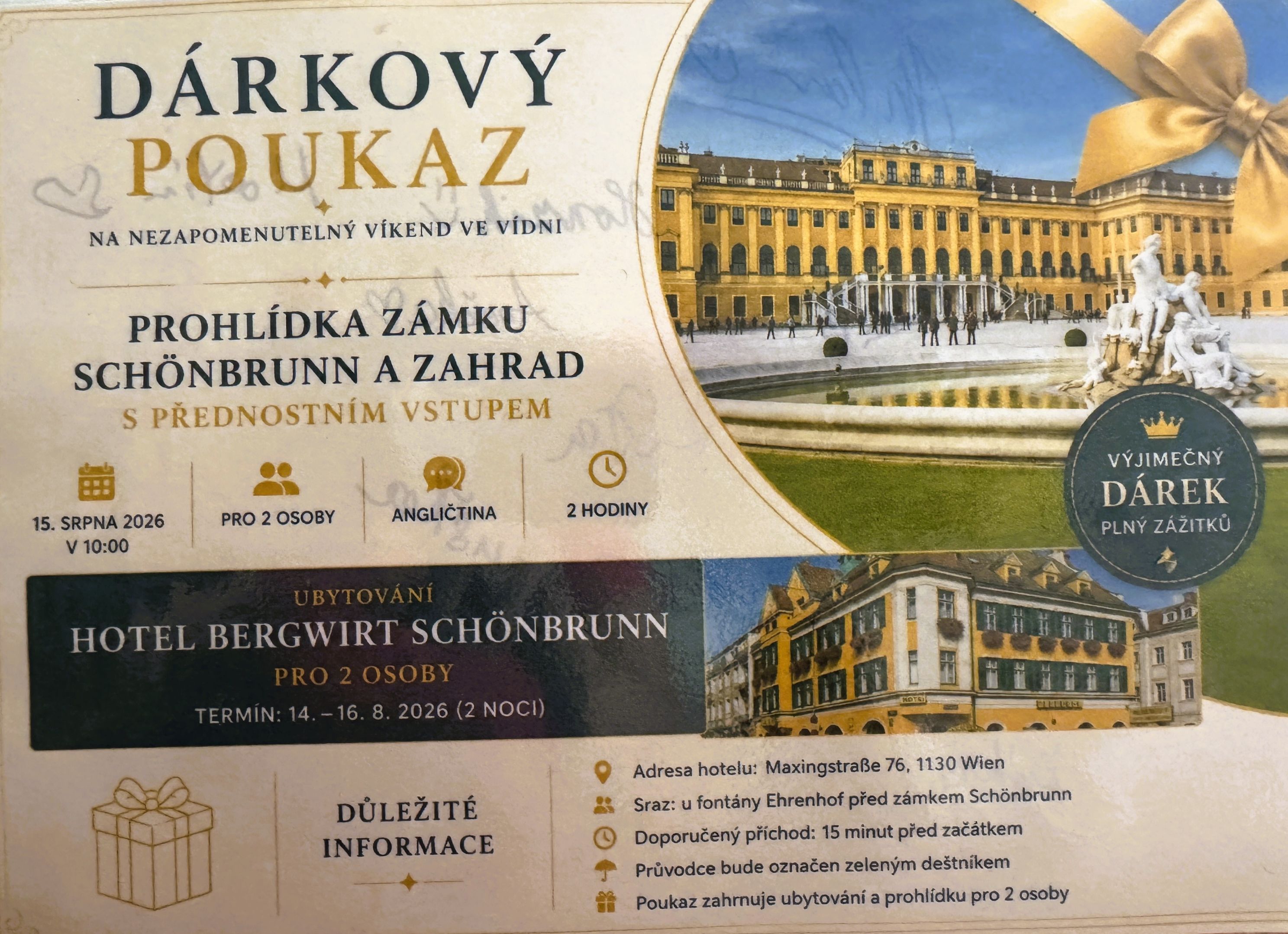 Spolek navštíví Vídeň - Schönbrunn a zahrady Sissi